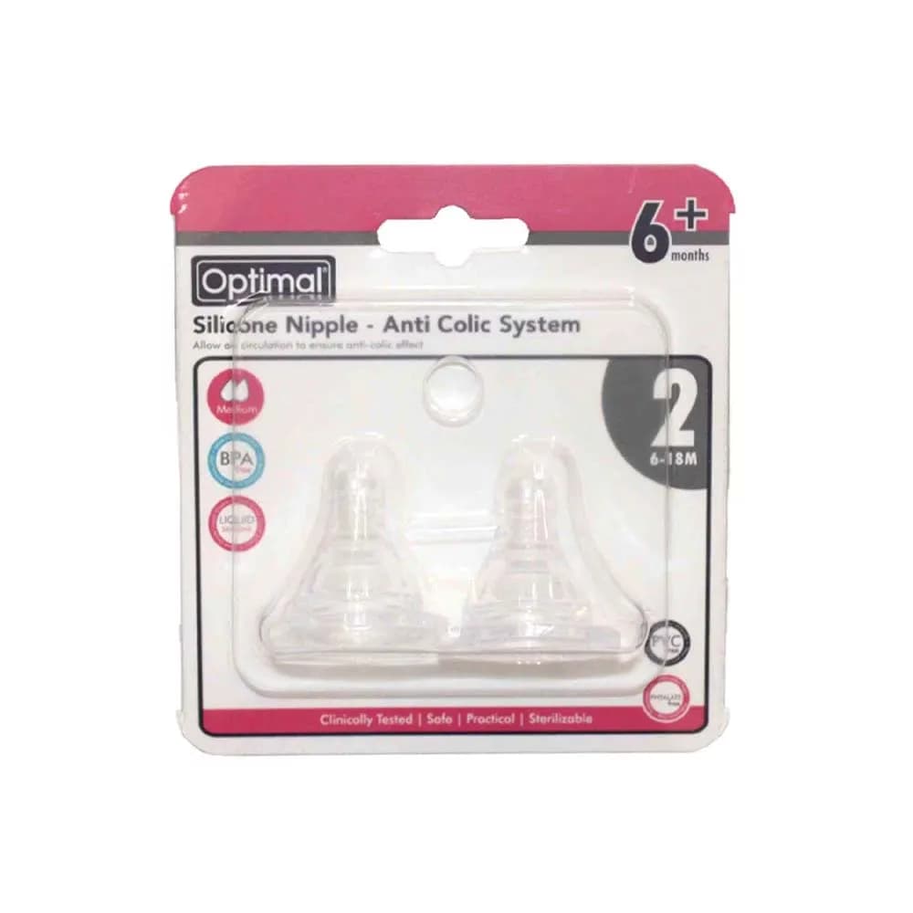 Optimal OPB-1163 Silicone Nipple 6+ Months