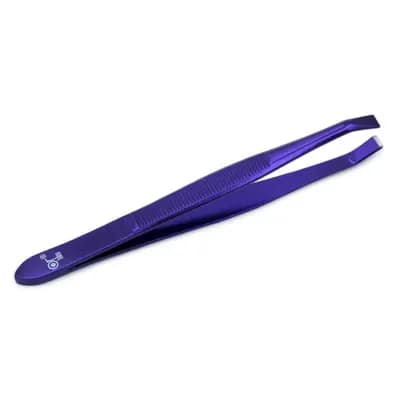 Or Bleu Electroplated Square Tip Tweezers