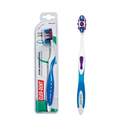 Cleo Dent Extra Rubber Wings Toothbrush Soft