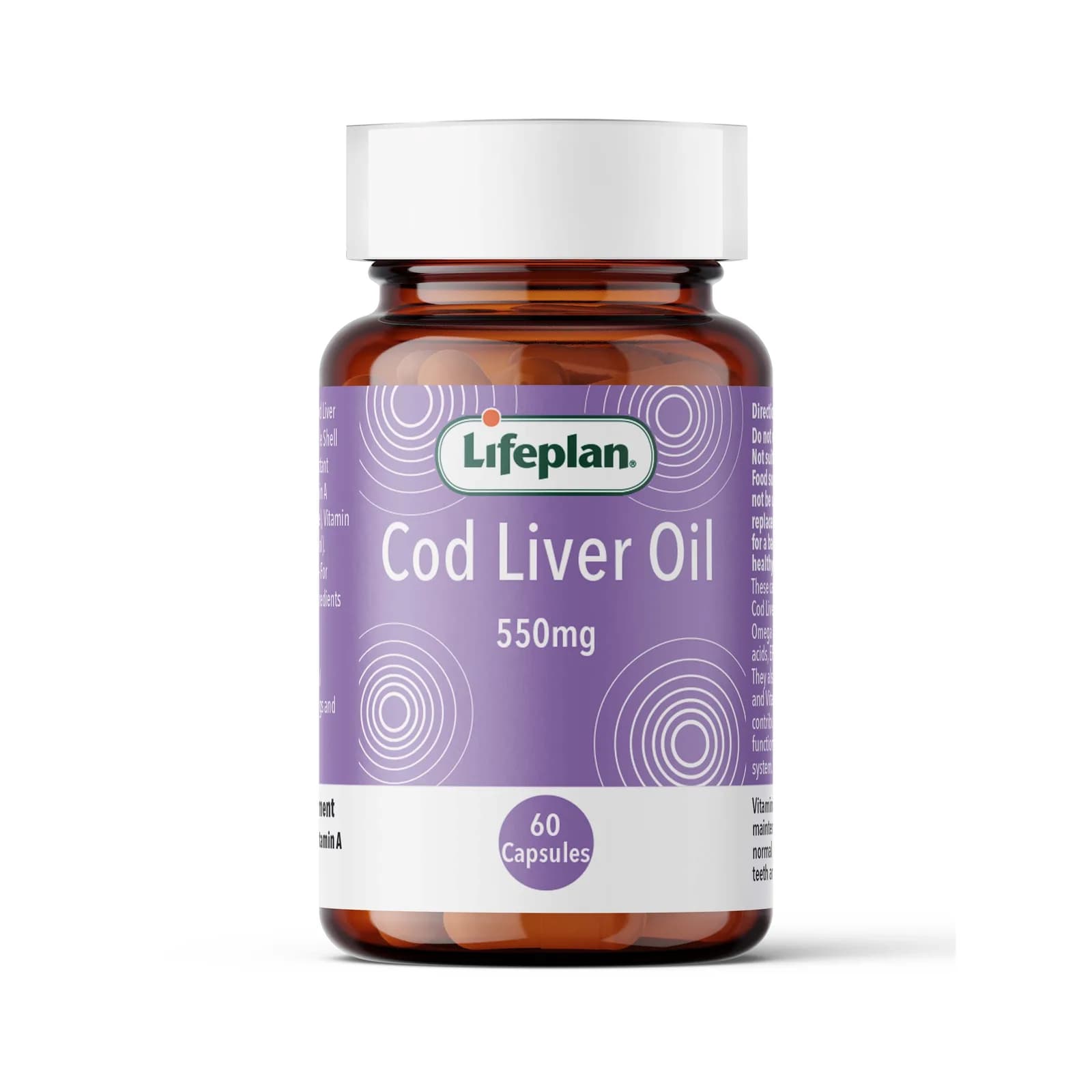 Lifeplan Cod Liver Oil 550 mg 60 Capsules