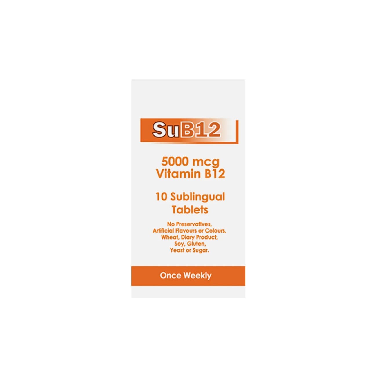 Sub 12 5000mcg Sublingual Tablets 10's