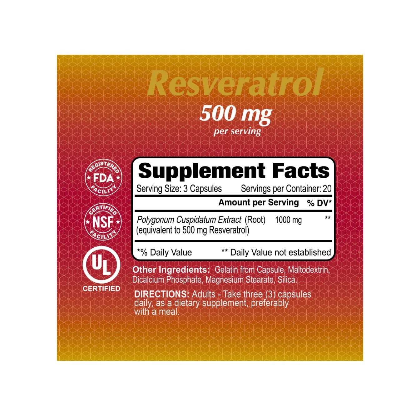 Alfa Multi Resveratrol 500mg 60 Capsules
