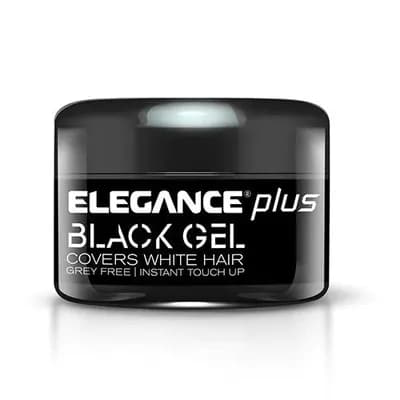 Elegance Plus Hair Gel Black Covers White Hair 100 ml