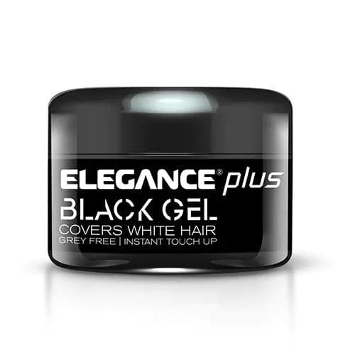 Elegance Plus Hair Gel Black Covers White Hair 100 ml