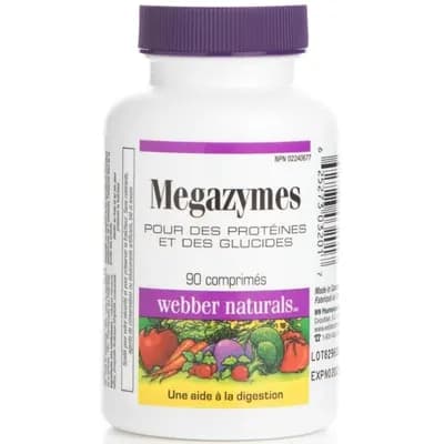 Webber Naturals Megazymes, 90 Capsules