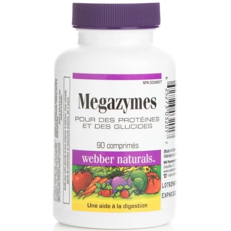 Webber Naturals Megazymes, 90 Capsules