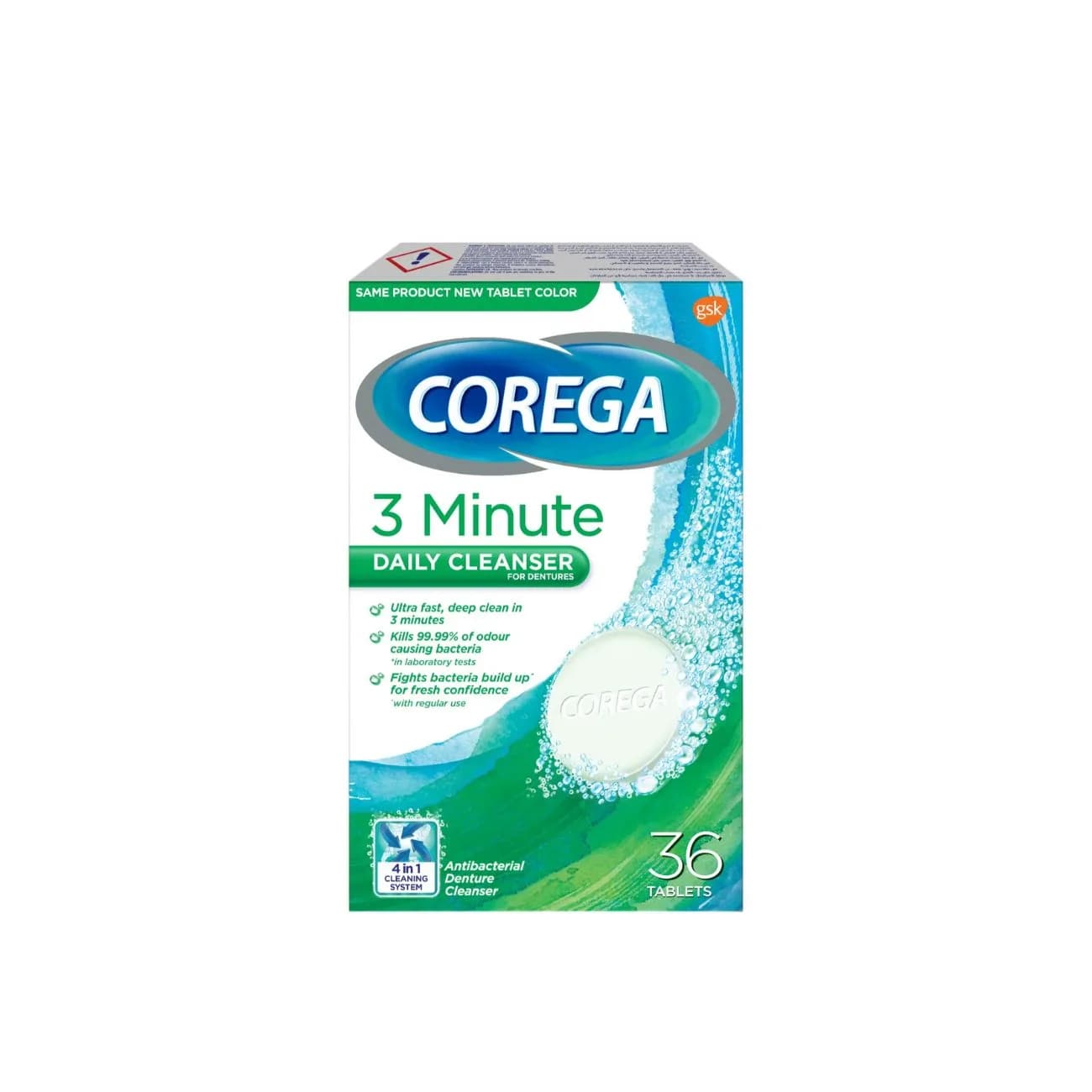 Corega Full Dentures Cleanser Tablets 36 pcs