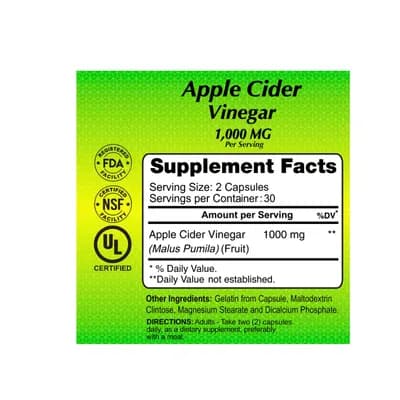 Alfa Apple Cider Vinegar 1000mg 60 Capsules