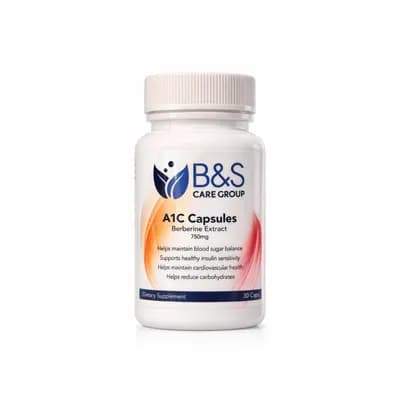 B&S A1C Berberine 30 Capsules