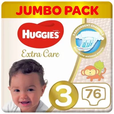 Huggies Size 3 (6-10 kg) Jumbo Pack 76 pcs