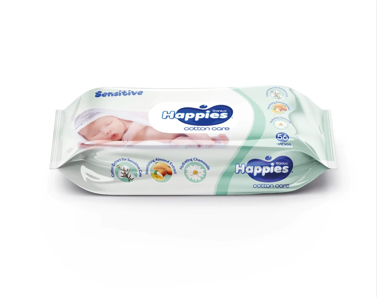 Happies Cotton Care Sensitive Wet Wipes (Pack of 3)