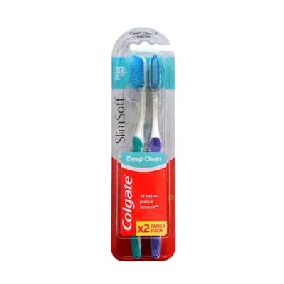 Colgate Slim Soft Charcoal Toothbrush 1+1