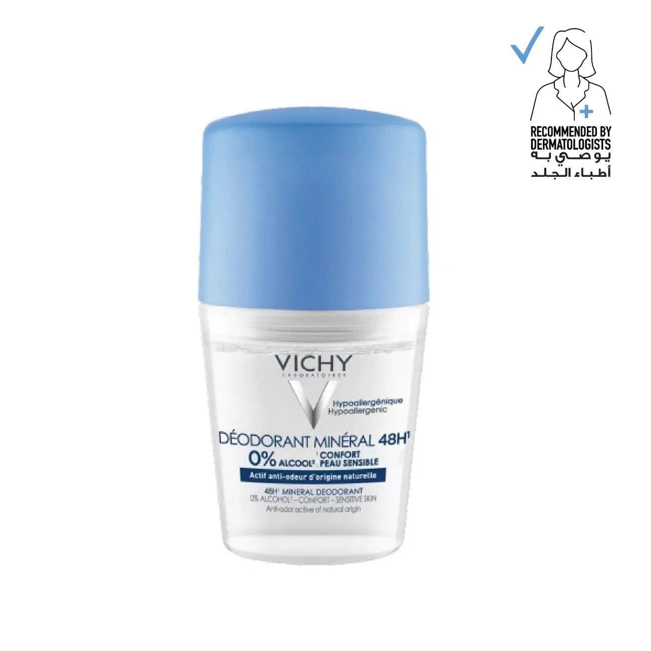 Vichy 48H Roll-On Deodorant 50 ml - White