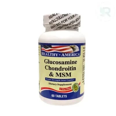 Healthy America Glucosamine Chondroitin & MSM 60 Tablets