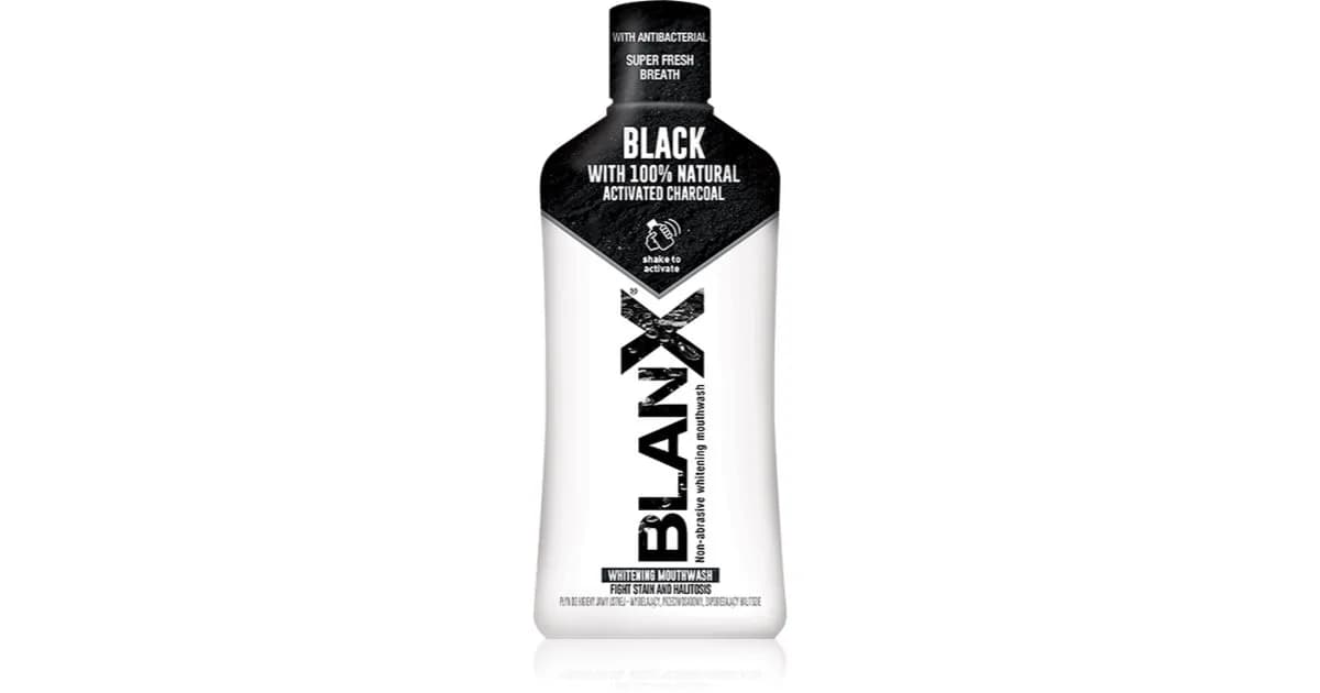 Blanx Antibacterial Whitening Mouthwash Activated Charcoal 500 ml