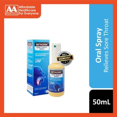 Betadine Throat Spray, 50 ml