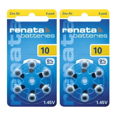 Optimal Renata Hearing Aid Batteries 10 Cards