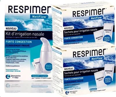 Respimer Netflow Nasal Irrigation Kit 30 Sachets