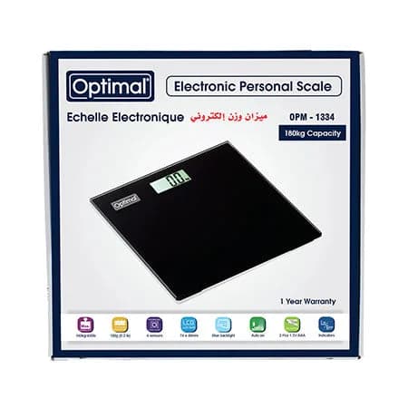 Optimal Electronic Personal Scale (Black) OPM-1334