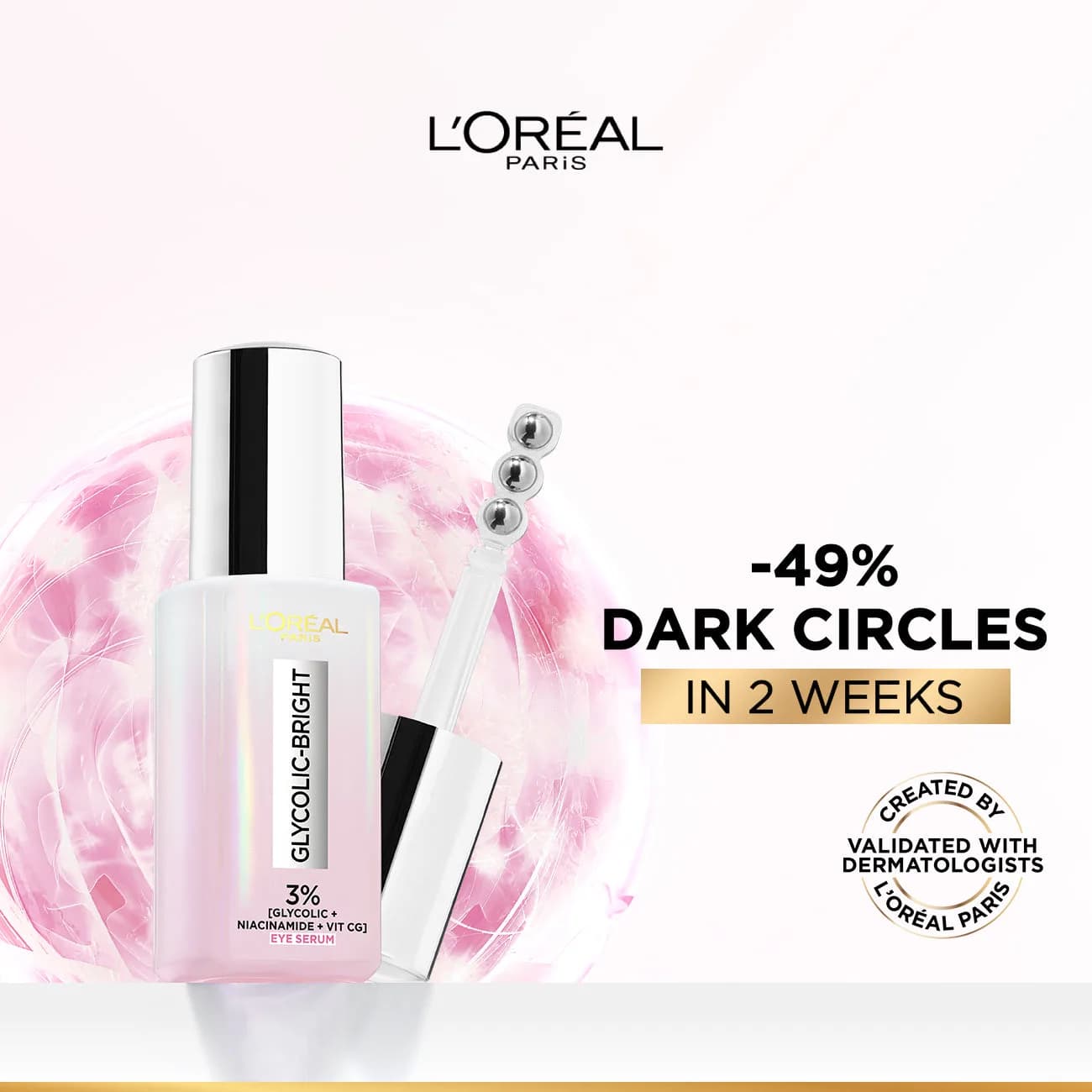 L'Oréal Glycolic-Bright Dark Circles Eye Serum 3% 20 ml