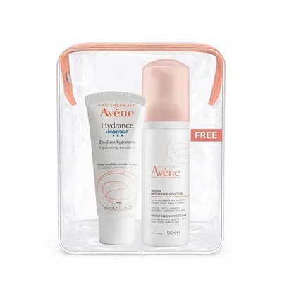Avene Hydrance Optimale Light + Cleansing Mousse 40+150 ml