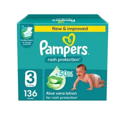 Pampers Size 3 (6-10kg) 46pcs with Aloe Vera