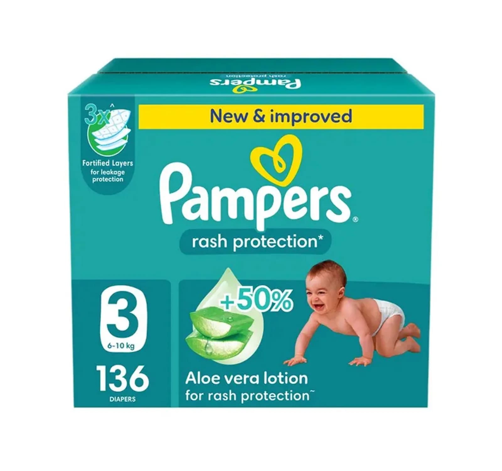 Pampers Size 3 (6-10kg) 46pcs with Aloe Vera