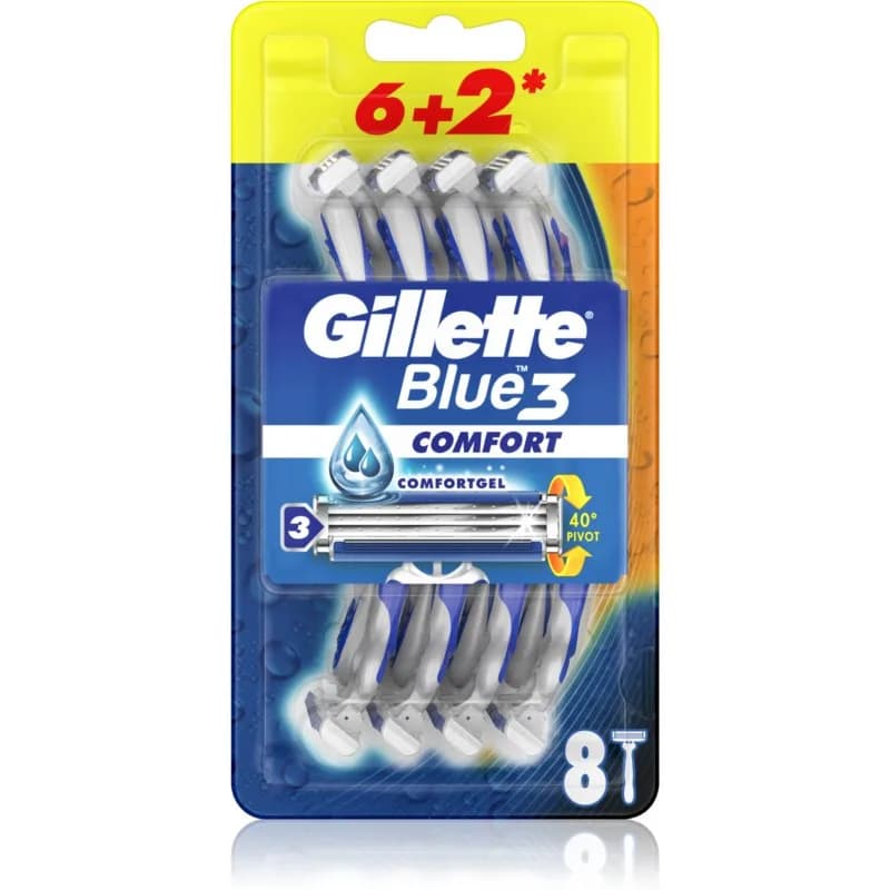 Gillette Blue3 Comfort Razors 6+2 pcs