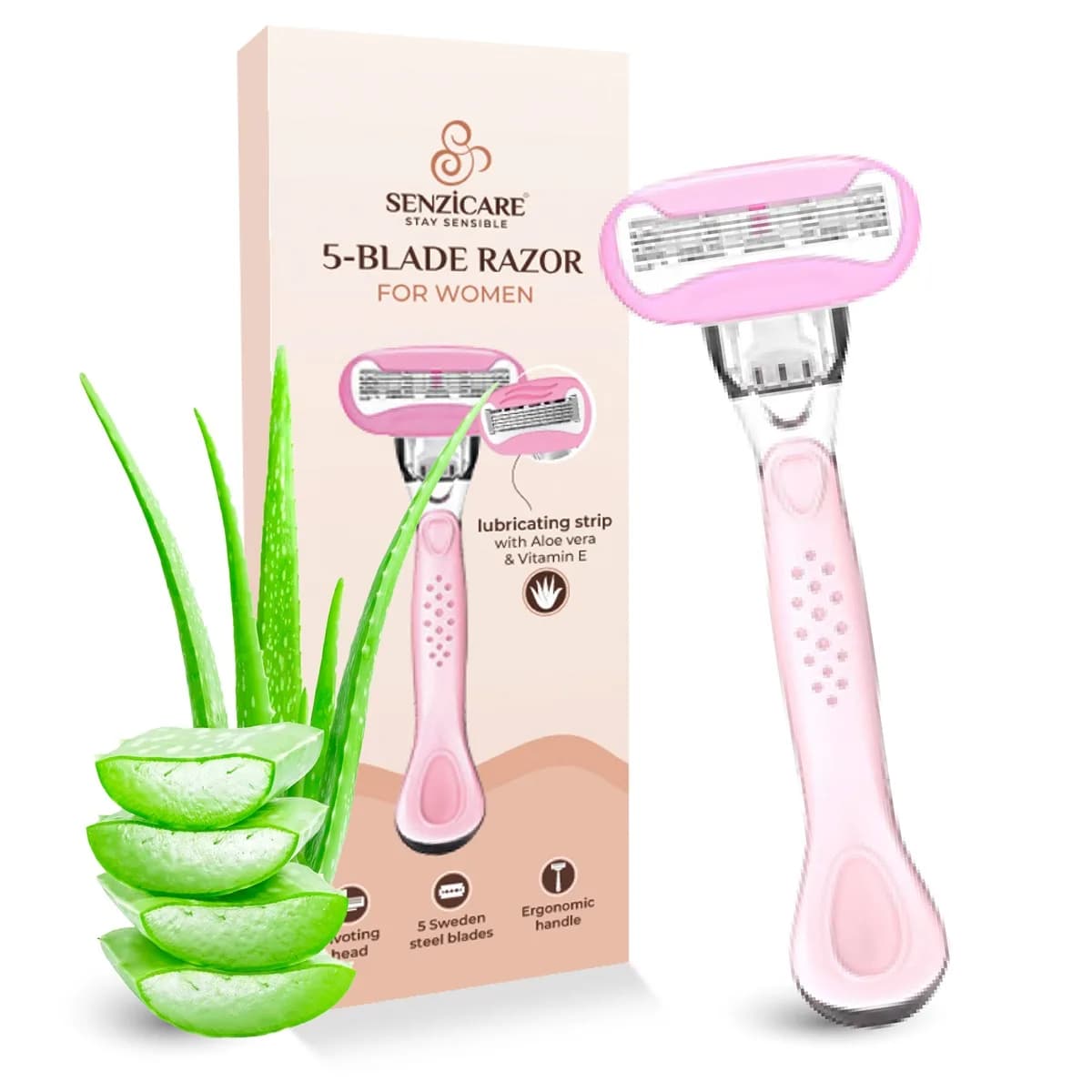 Viel 5-Blade System Razor with Aloe Vera
