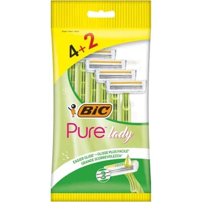 Bic 3 Pure Lady Razors Pack 4+2