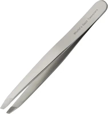 Or Bleu Diamond Slant Tip Tweezers