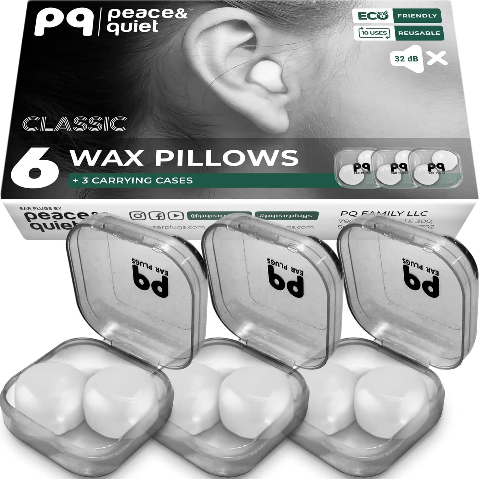 Ear Plugs Wax 4 pcs