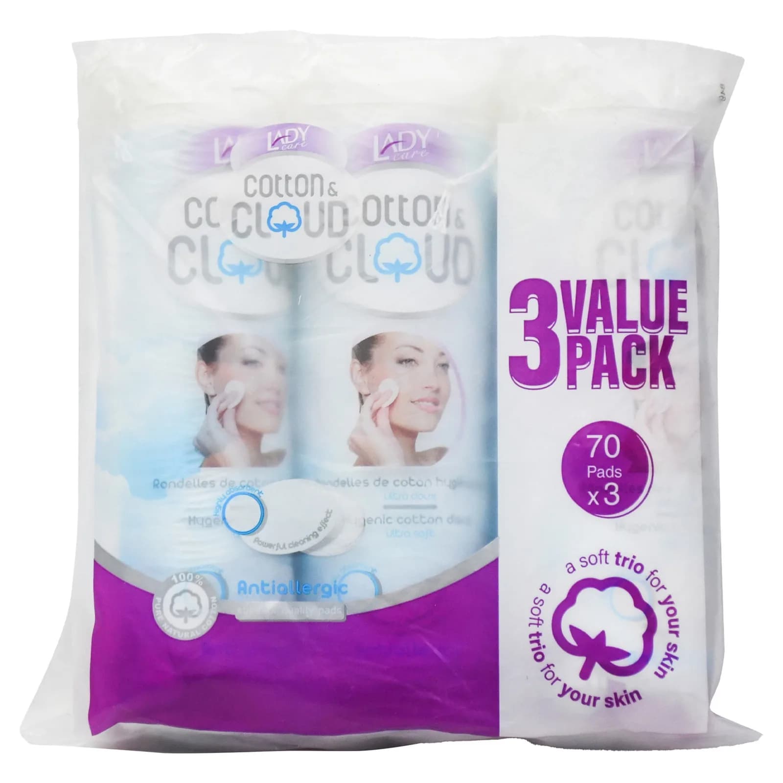 Lady Care Cotton Pads 100 pcs