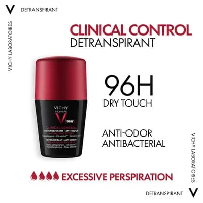 Vichy Homme Deodorant Clinical Control 96hrs 50 ml