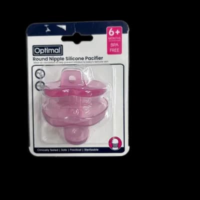 Optimal Round Nipple Silicone Pacifier 6m+