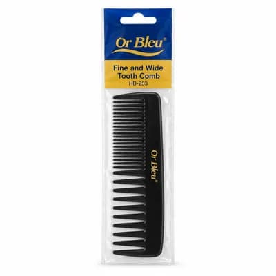 Or Bleu Fine and Wide Tooth Comb HB-253