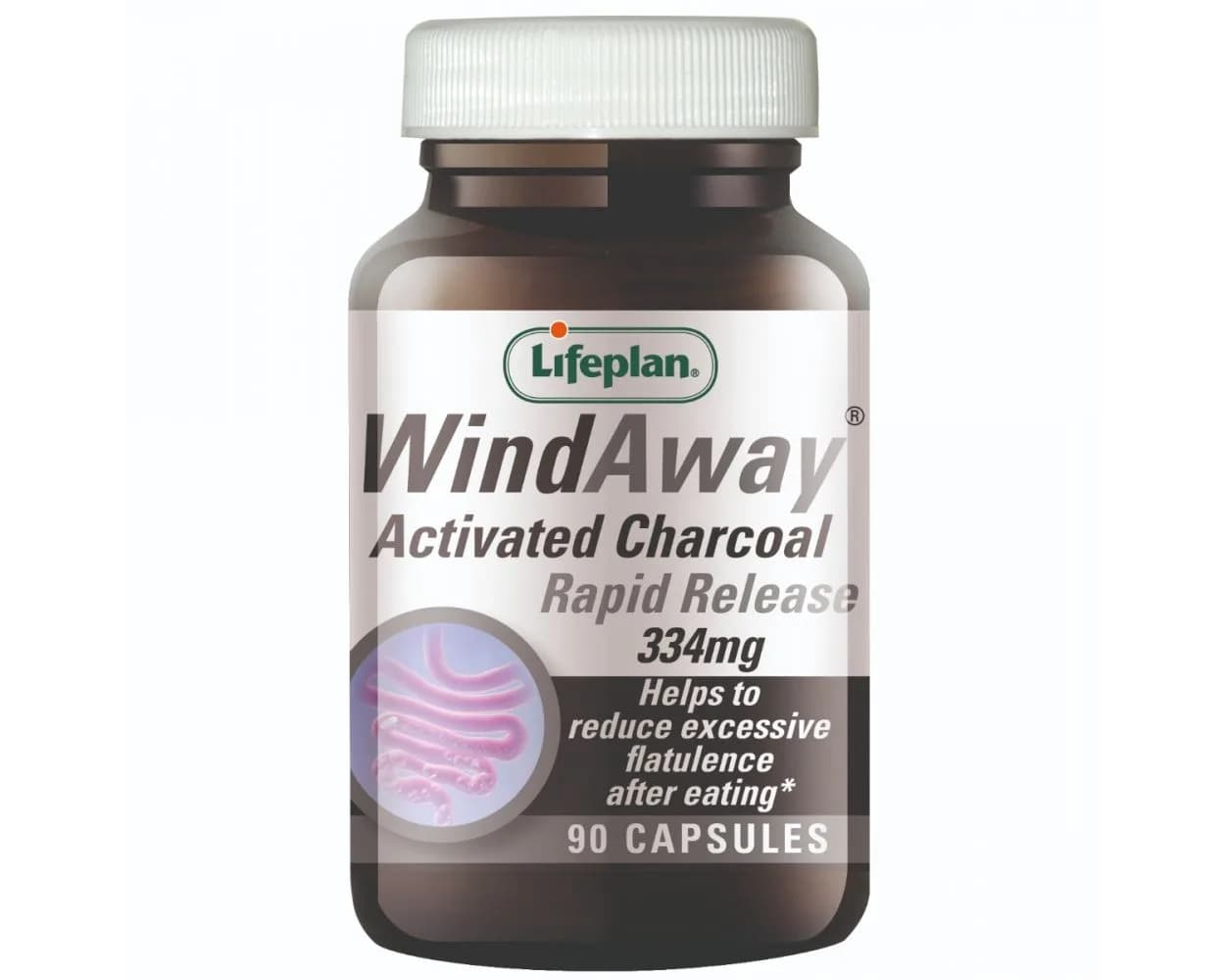 Lifeplan Wind Away Charcoal 334mg 30 Capsules