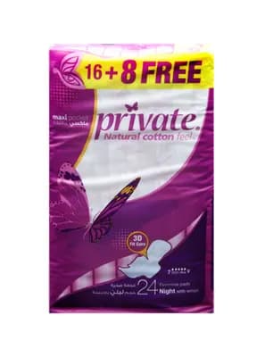 Private Maxi Pocket Night Pads 24