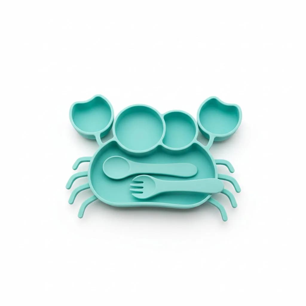 Bebe BBD-6152 Rainbow Silicone Feeding Set